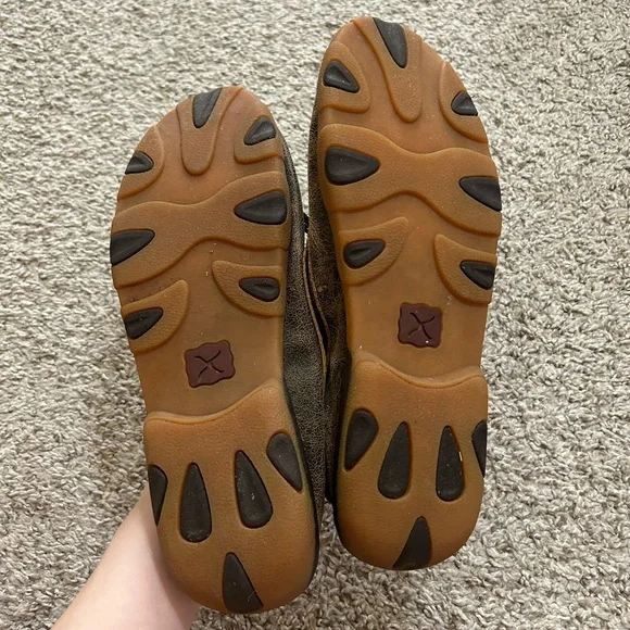 Twisted X Women's Cheetah Animal Print Driving Moccasins Size 11 Brown Outdoor - Picture 7 of 11